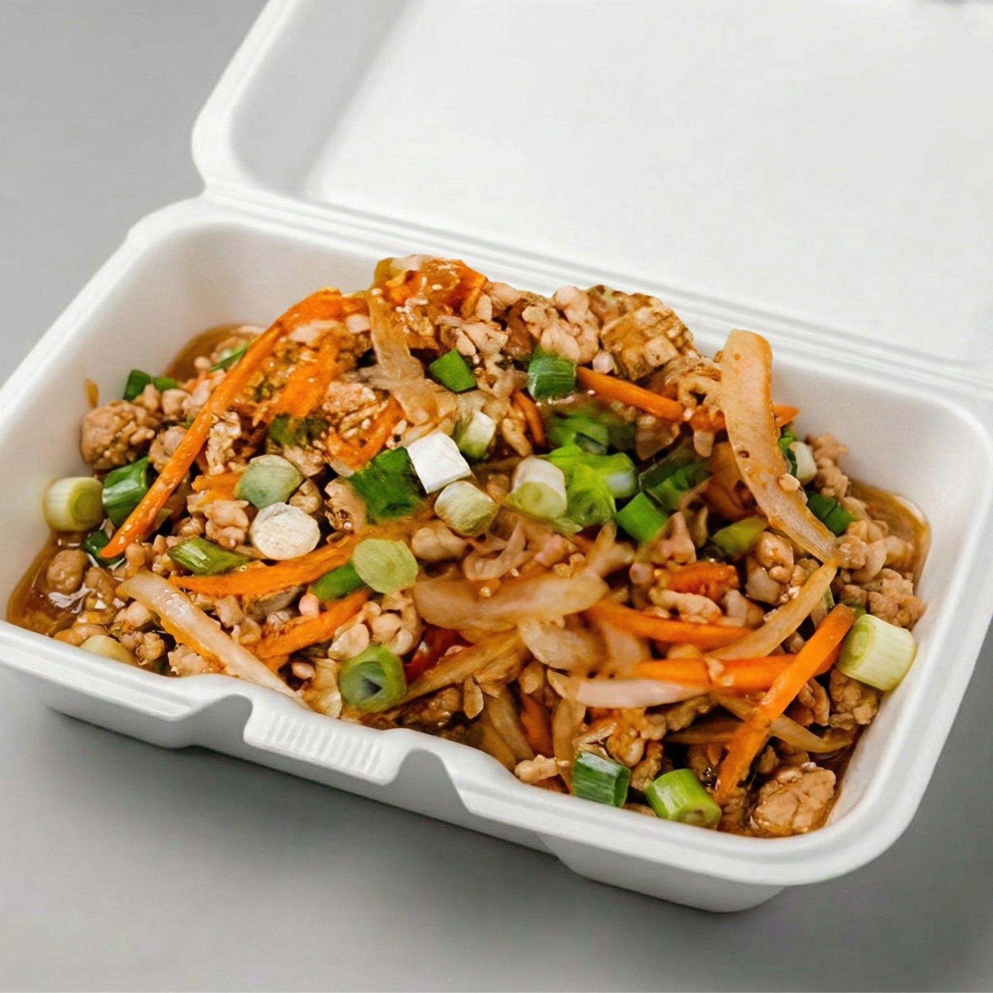 Larb Gai (Yummy Chicken) or Larb Moo (Pork).
