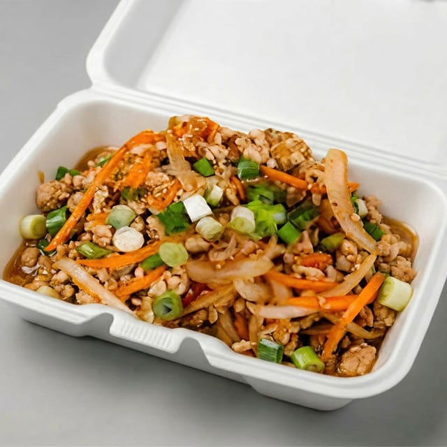 Larb Gai (Yummy Chicken) or Larb Moo (Pork).