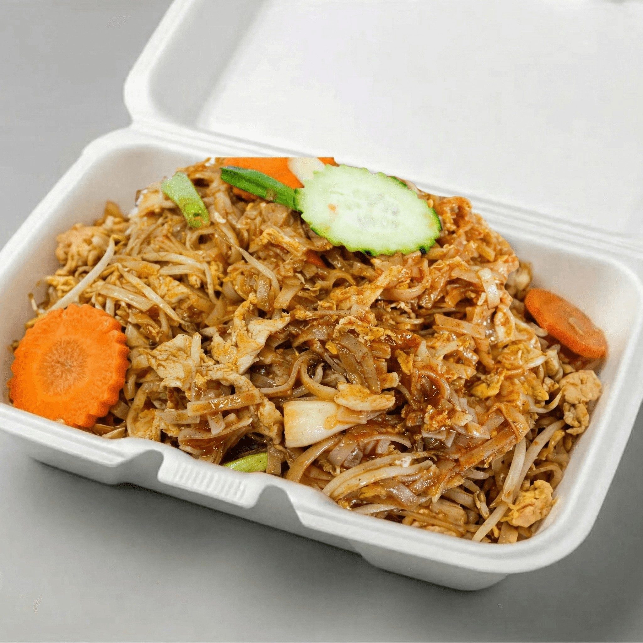 Lunch Thai Basil Spaghetti.