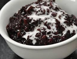 Black Sweet Sticky Rice with Coconut Milk.