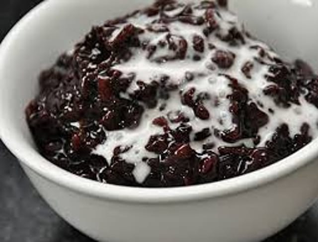 Black Sweet Sticky Rice with Coconut Milk.